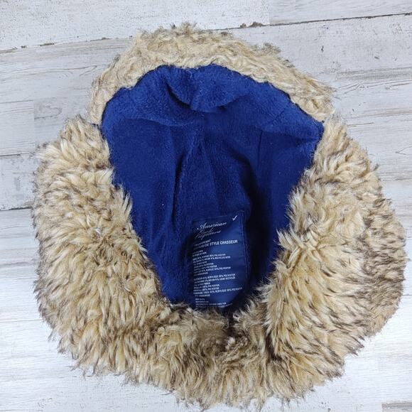 American Eagle Outfitters Plaid Trapper Hat Faux Fur One Size Fits Most - Picture 4 of 5